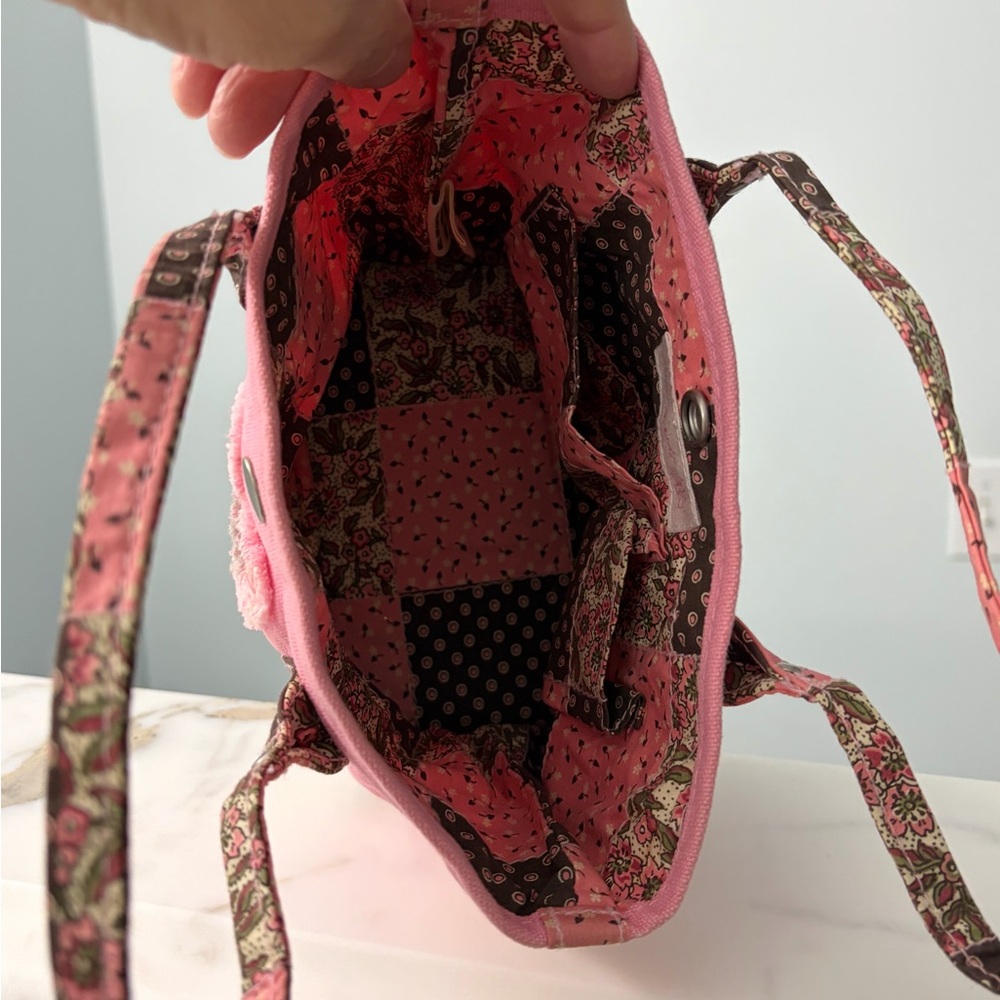 Life Is Good Pink Heart mini Canvas Tote - Picture 4 of 7